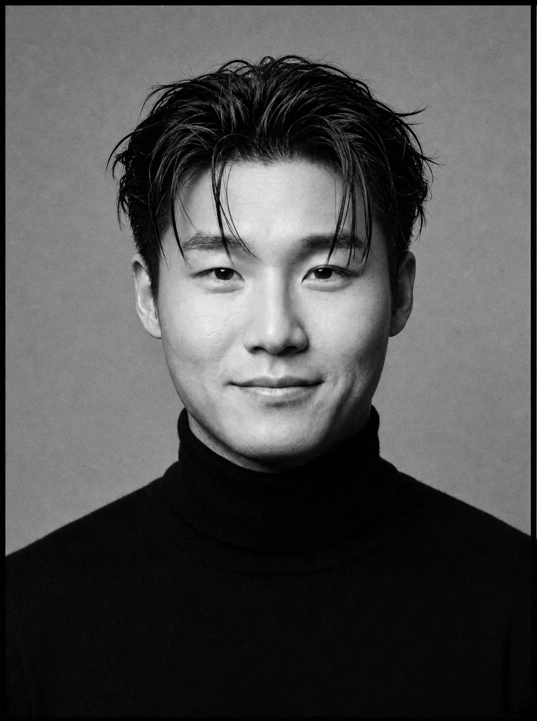 TJ Pak, founder of Paak — black and white studio portrait